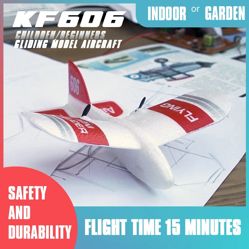 2.4G Mini RC Drone - EPP Foam Glider Electric Model Airplane for Kids - Remote Control Agricultural Flying Toy