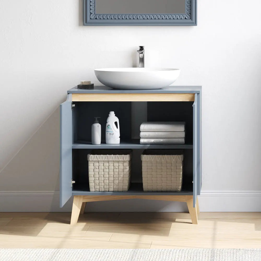 Grey Freestanding under Sink Storage Cabinet