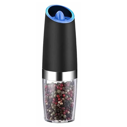 Gravity Electric Pepper and Salt Grinder Mill Adjustable Coarseness Battery Powered with Blue LED Light