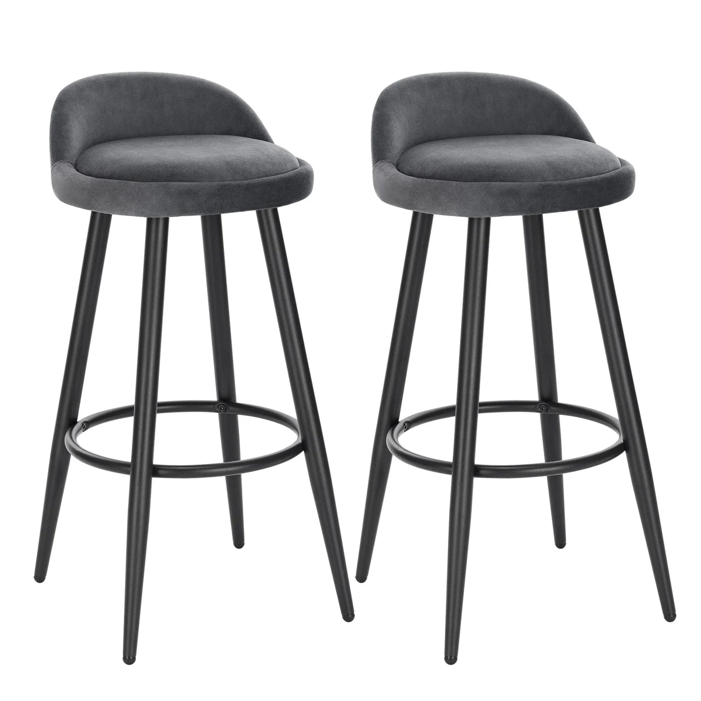 Bar Chair 2PCS /SET Bar Stool Counter Stool with Footrest Kitchen Breakfast Dining Chair High Cafe Stool for Bistro