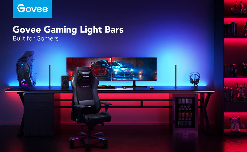 Govee RGBIC Gaming Light Bars — Evangelion-Inspired Neon Battle Zone