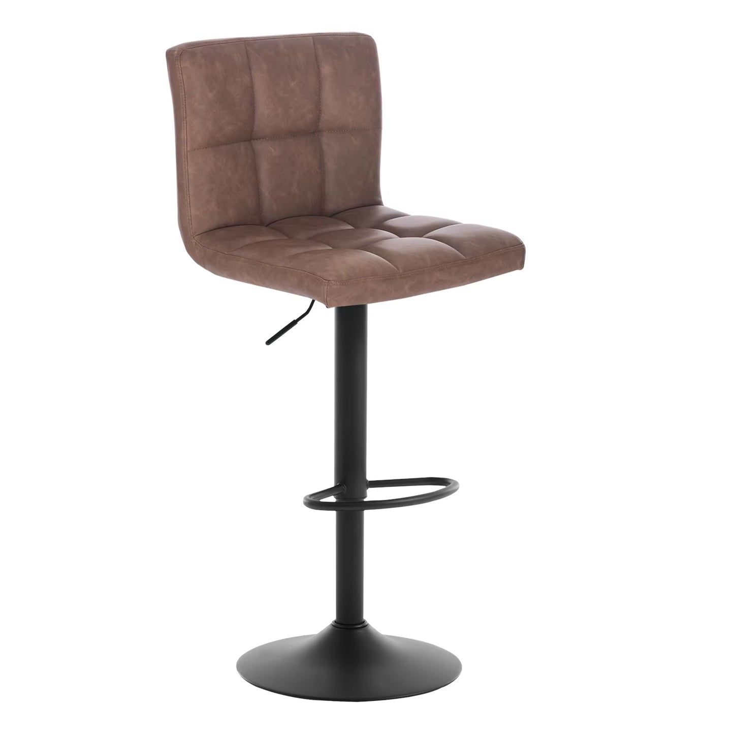 1PC Bar Stool with Backrest Height-Adjustable Rotatable Bar Chair for Cafe Kitchen Restaurant Home Counter Lift High Stool