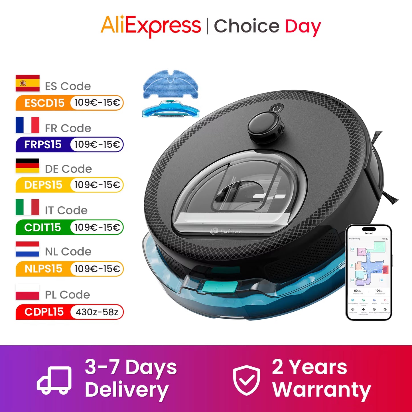 M330 Pro M330S Robot Vacuum and Mop Combo, 5000Pa,Dtof Lidar Navigation, Alexa/Google/Wifi,Ideal for Pet Hair