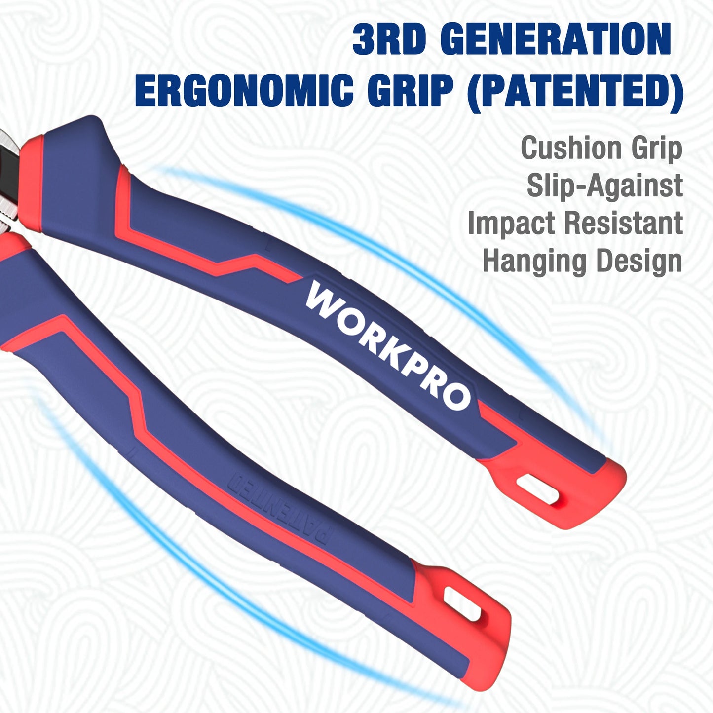 High Leverage Combination Pliers 200mm with Wire Cutting and Screw Extractor - Durable Cr-V Linesman Pliers