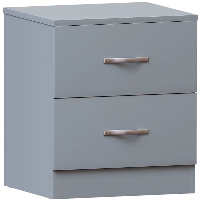 Maybery 2 Drawer Bedside Table, Bedroom Storage Cabinet