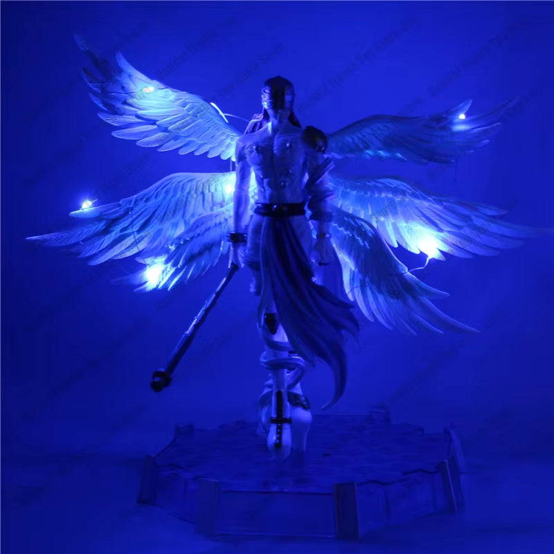 28Cm Anime Digimon Adventure Figures Angewomon Angemon LED Action Figurines PVC Statue Model Collection Doll Toys Children Gift