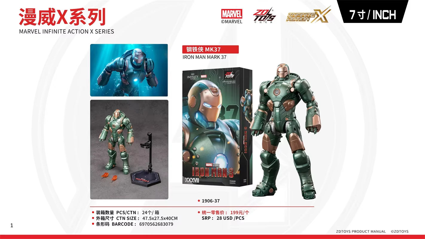 Original Iron Man MK37 Hammerhead MK12 MK38 Igor MK9 Iron Patriot War Machine Legends Avengers Action Figure Collect Toy