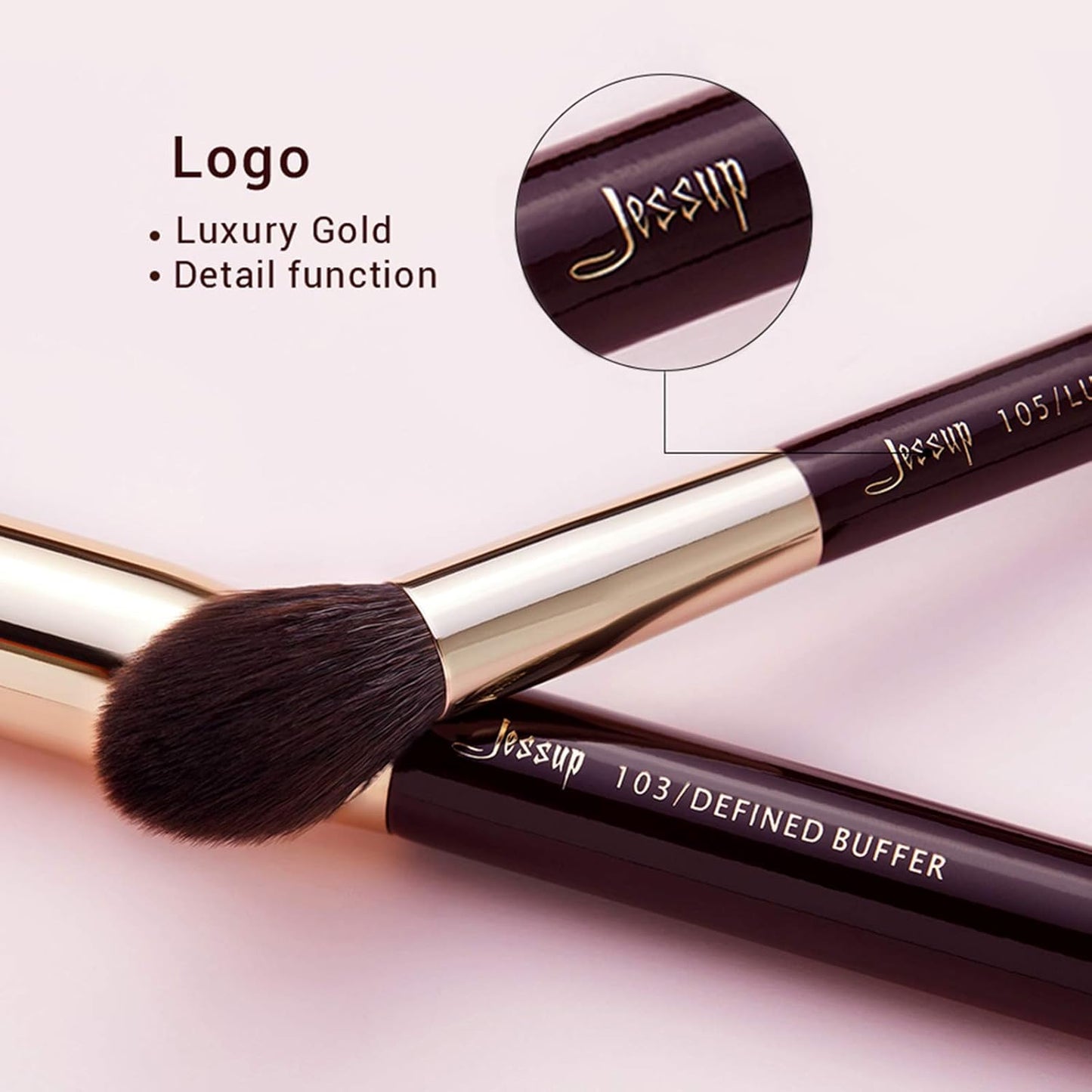 25PCS Professional Makeup Brush Set - Premium Natural Brushes for Foundation, Eyeshadow, Blending, Concealer, Blush & Highlight - T280