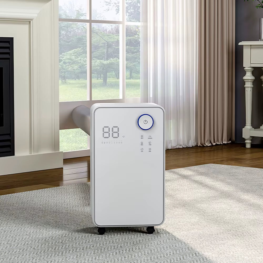 White 16L Low Noise Dehumidifier with Wheels and Wifi
