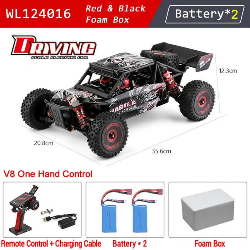 High-Speed 1:12 4WD RC Racing Car with Brushless Motor - Off-Road Drift & Climb Fun for Kids!