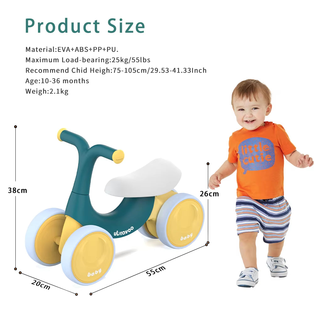 Get Your Little One Rolling with UBRAVOO's Fun Baby Balance Bike! Perfect for 10-36 Months - The Ultimate No-Pedal Ride-On Toy & Birthday Gift! 🎉🚲 #ToddlerFun #BalanceBike