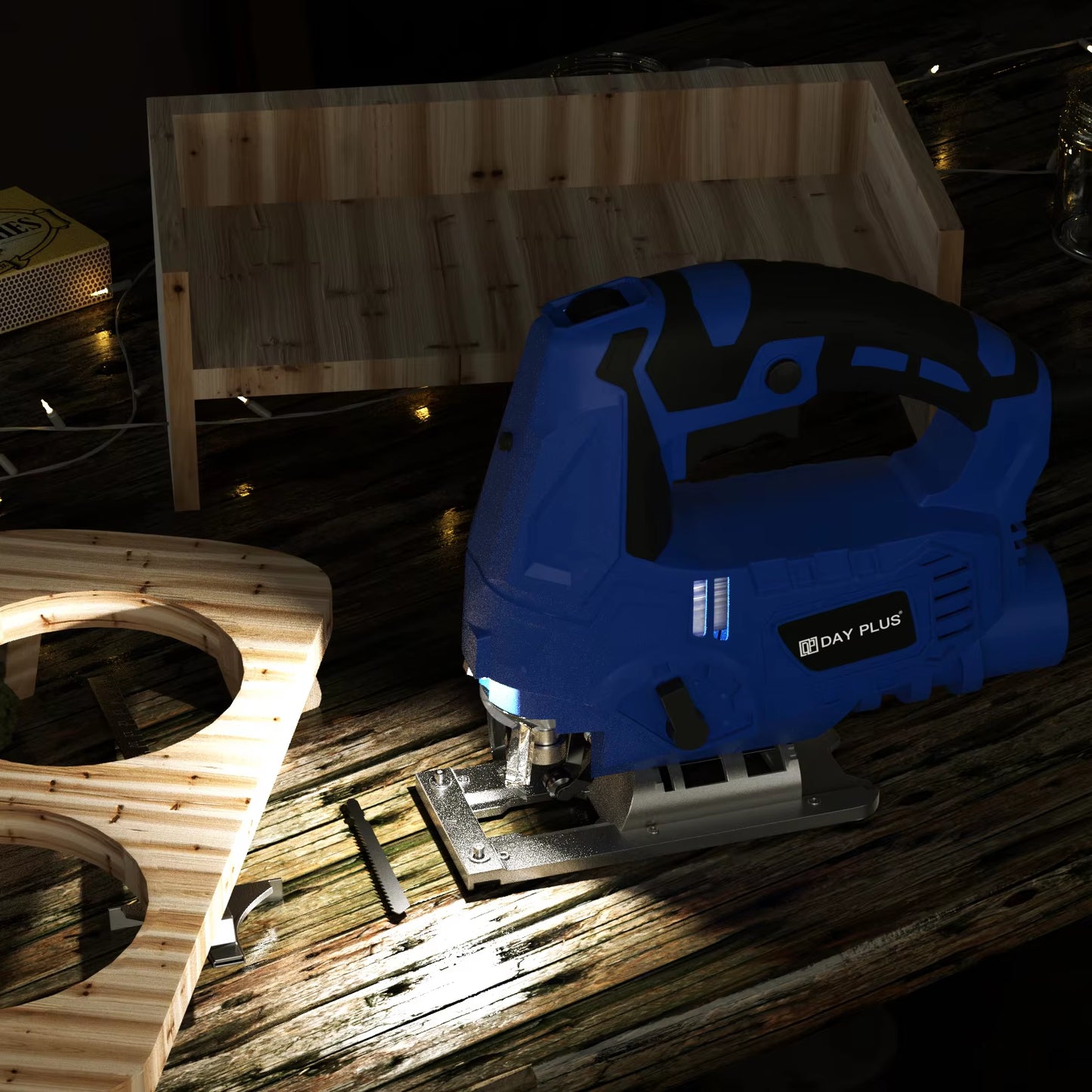 Powerful 1500W Electric Jigsaw with Laser Guide - 6 Speed Settings, Cuts 100mm Wood & 10mm Metal at 45° Angle!