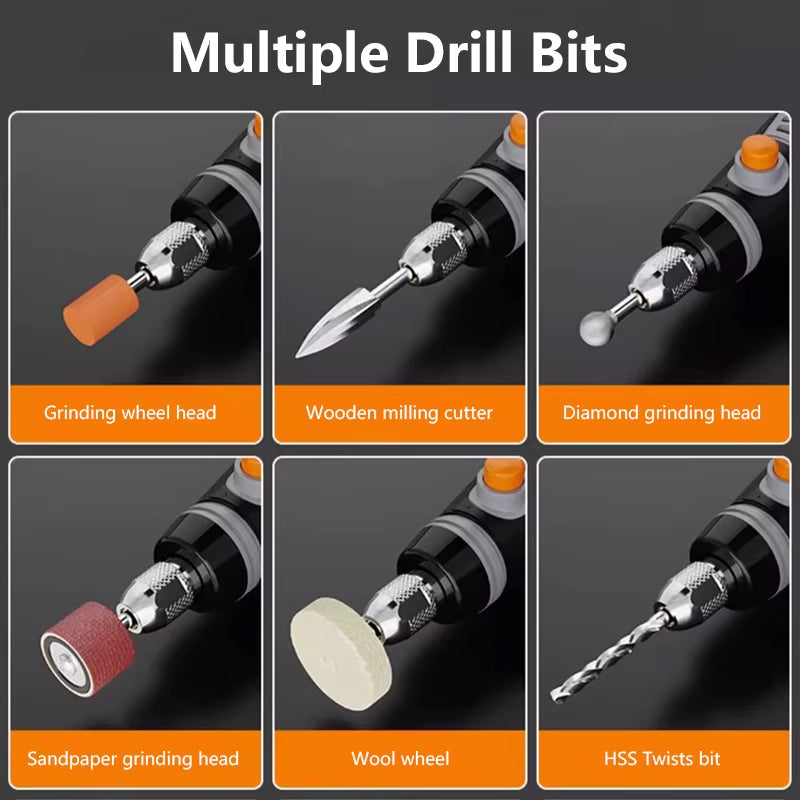 35W USB Cordless Rotary Tool Dremel DIY Mini Drill Engraving Pen 