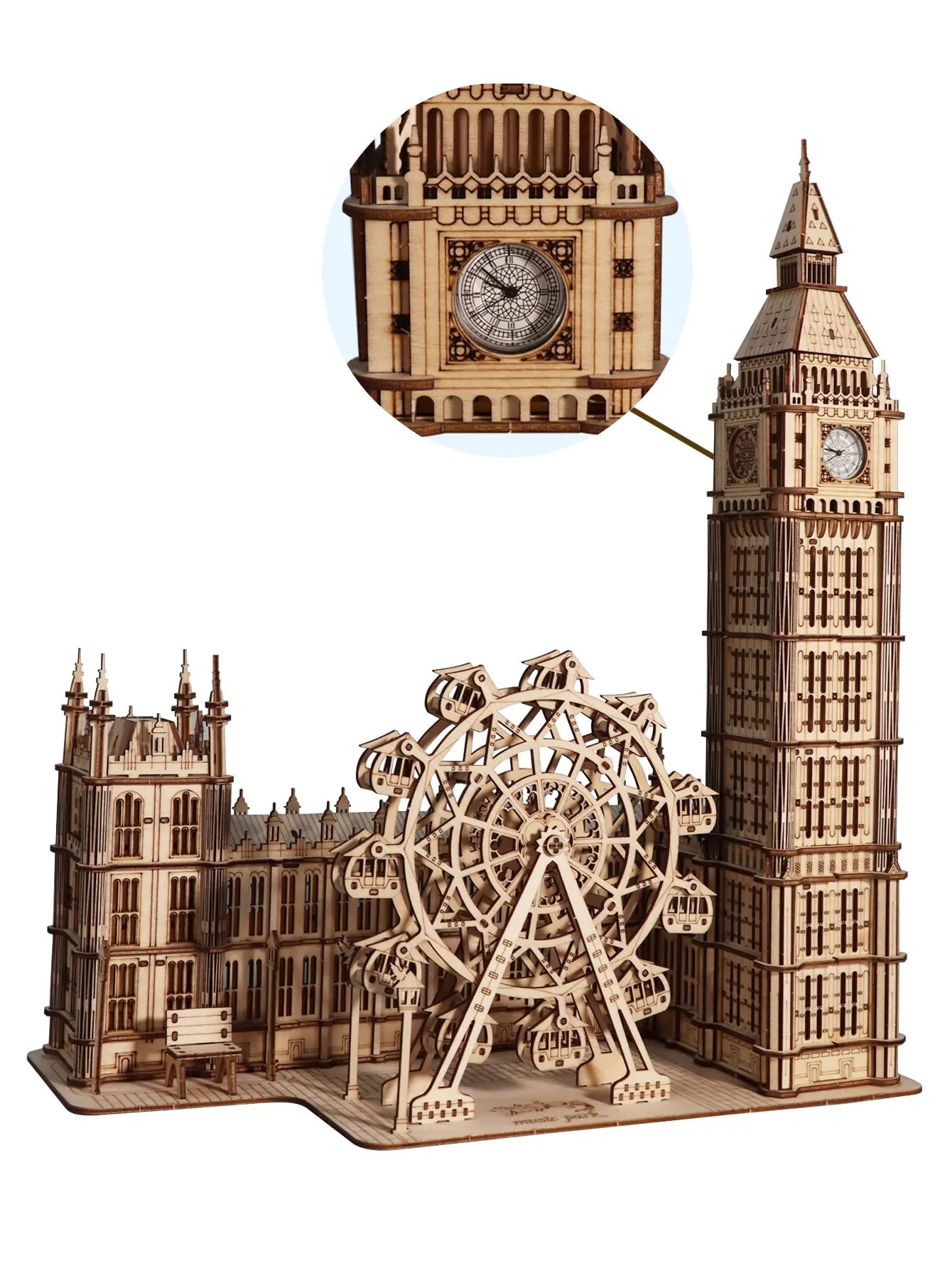 3D Big Ben Wooden Puzzle Clock Kit - Creative DIY Home Decor & Unique Christmas Gift for Family