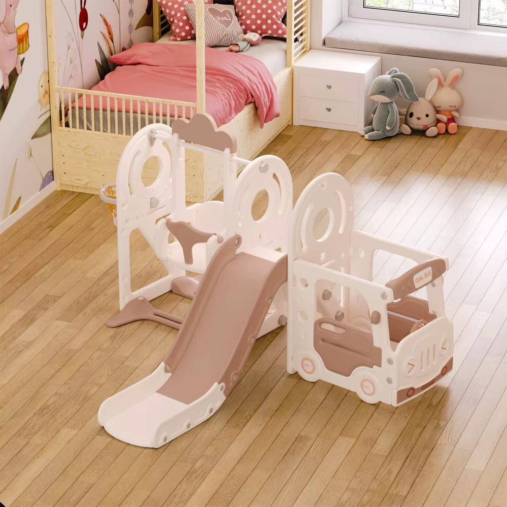 3-In-1 Kids Toddler Swing and Slide Set Climber Playset