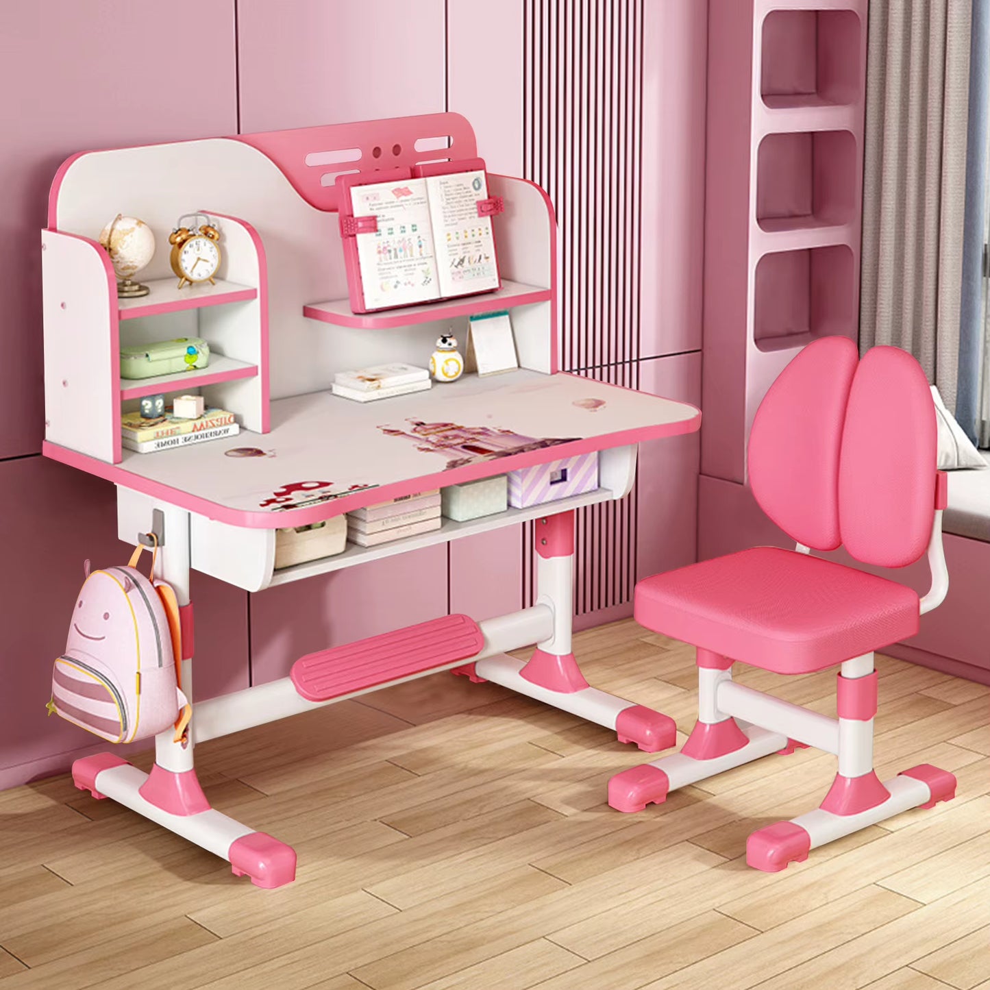 Transform Your Study Space: Ergonomic Adjustable Desk and Chair Set for Growing Students