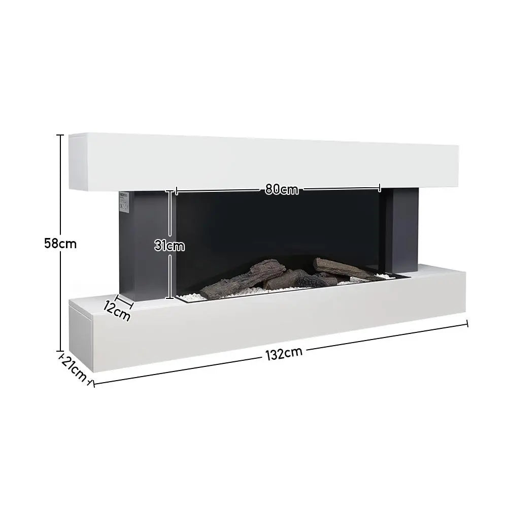 Transform Your Space with a 50-Inch LED Electric Fireplace - Remote Control & Wi-Fi, 7 Stunning Flame Colors!