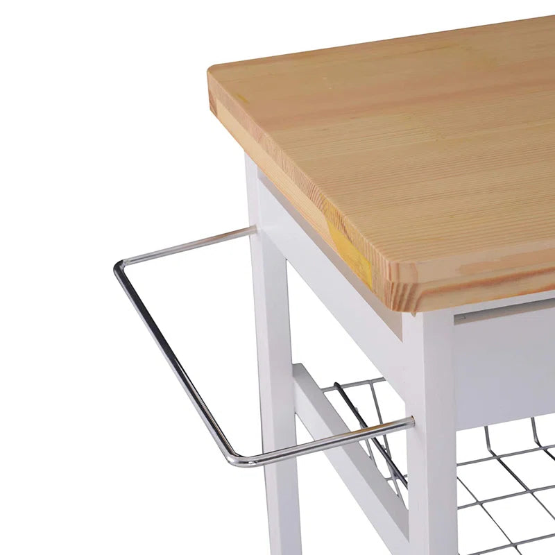 Richards Solid Wood Top Kitchen Cart