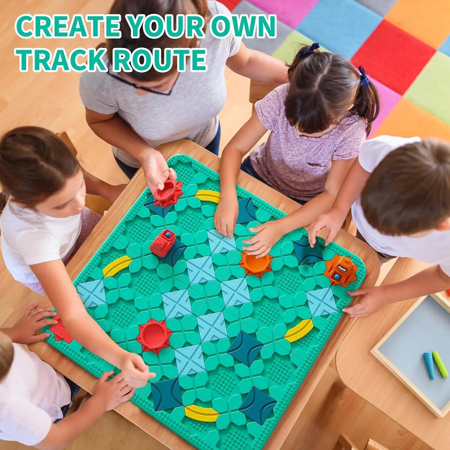 STEM Logical Road Builder Game - Engaging Family Board Game & Educational Brain Teasers for Early Montessori Learning