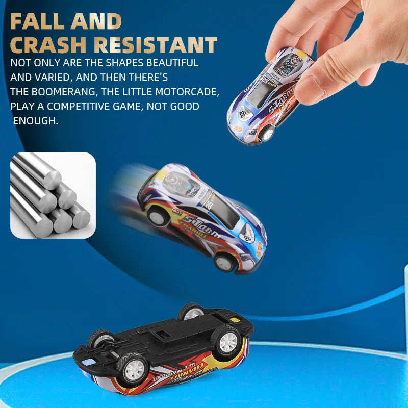 50-Piece Mini Pull Back Car Toy Set - Perfect Gift for Boys! Inertia Diecast Cars with Box for Endless Fun!