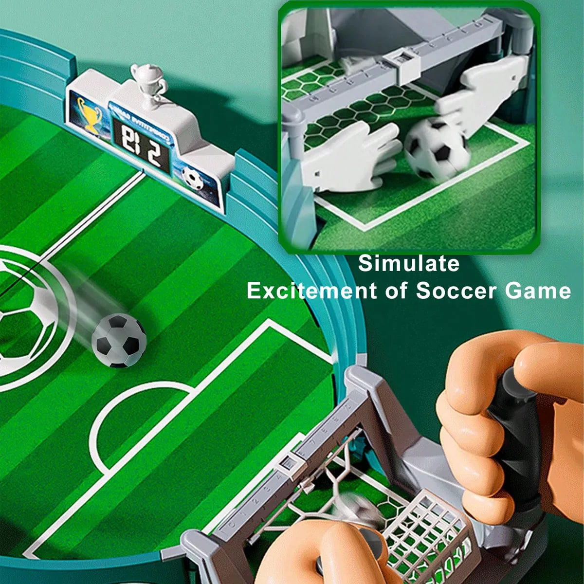 Exciting Table Football Game for Two - Perfect Parent-Child Interactive Fun!