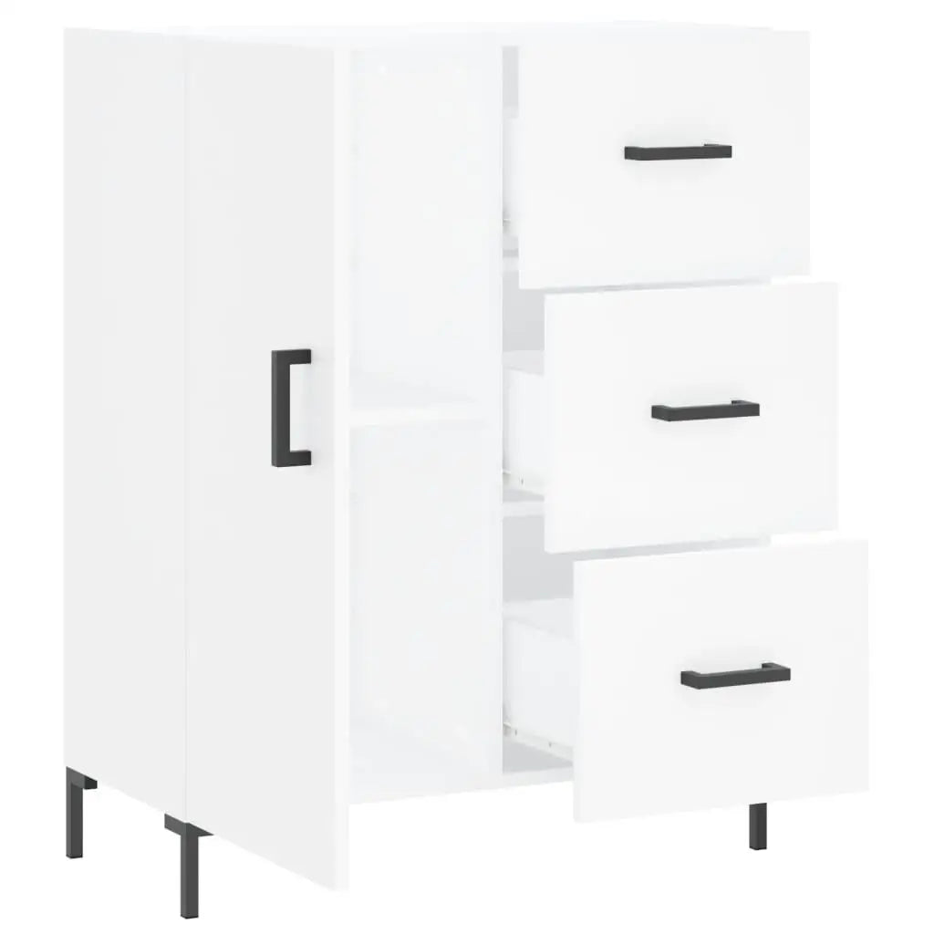 Modern White Sideboard - 69.5X34X90 Cm Storage Cabinet in Engineered Wood
