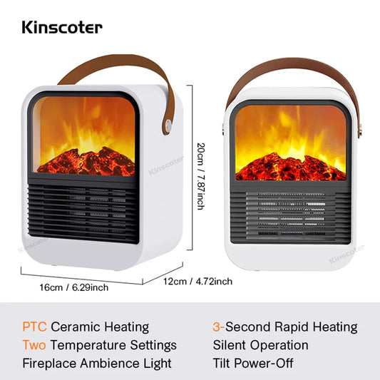 Cozy Up with Our Portable Electric Fireplace Heater & Blower Fan for Ultimate Home Comfort