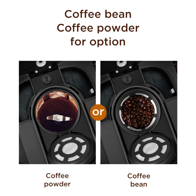 Brew Perfect Coffee Every Time: Automatic 10-Cup Stainless Steel Drip Coffee Maker with Built-In Grinder