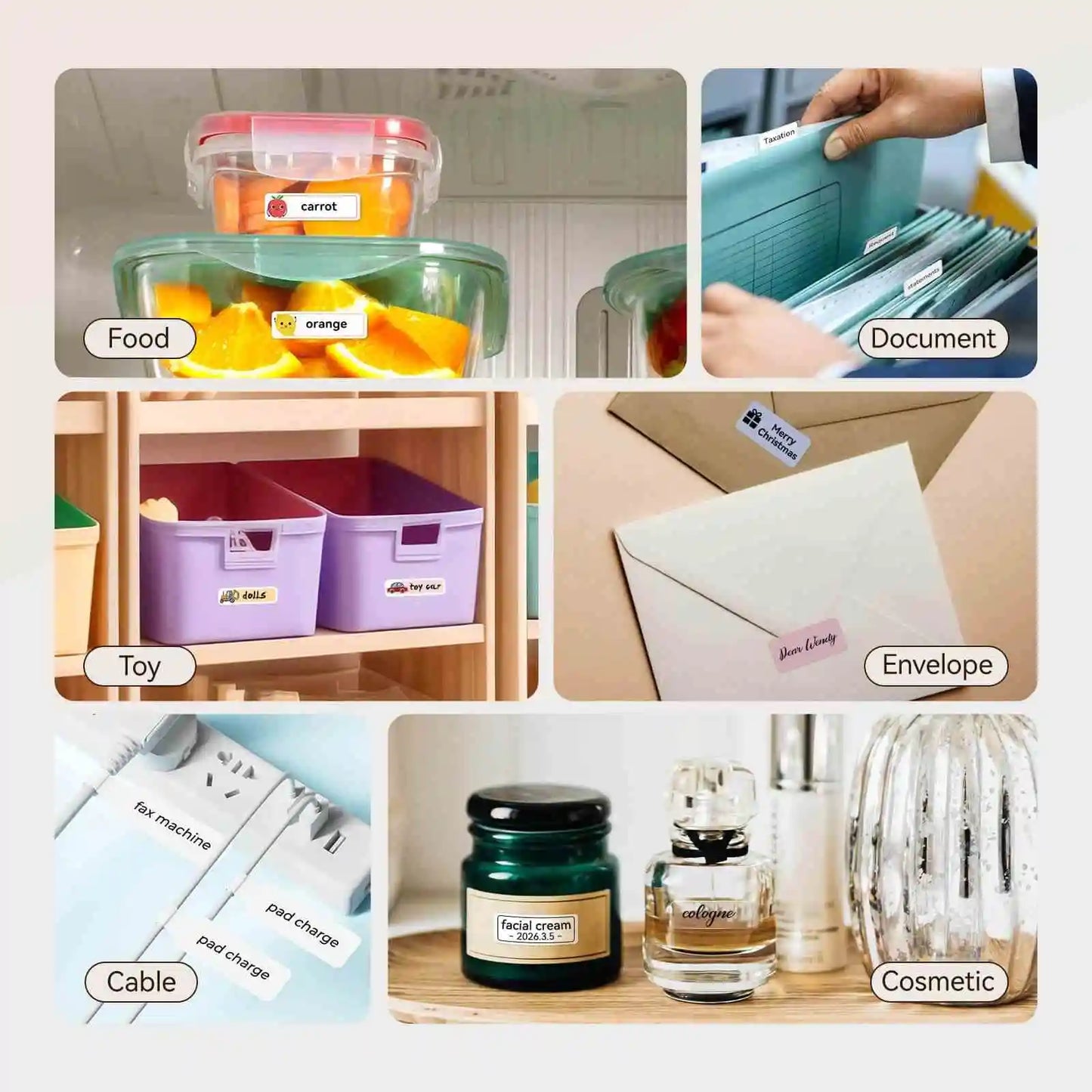 Portable Thermal Label Printer Mini Self-Adhesive Sticker Maker Wireless Bluetooth Printing 