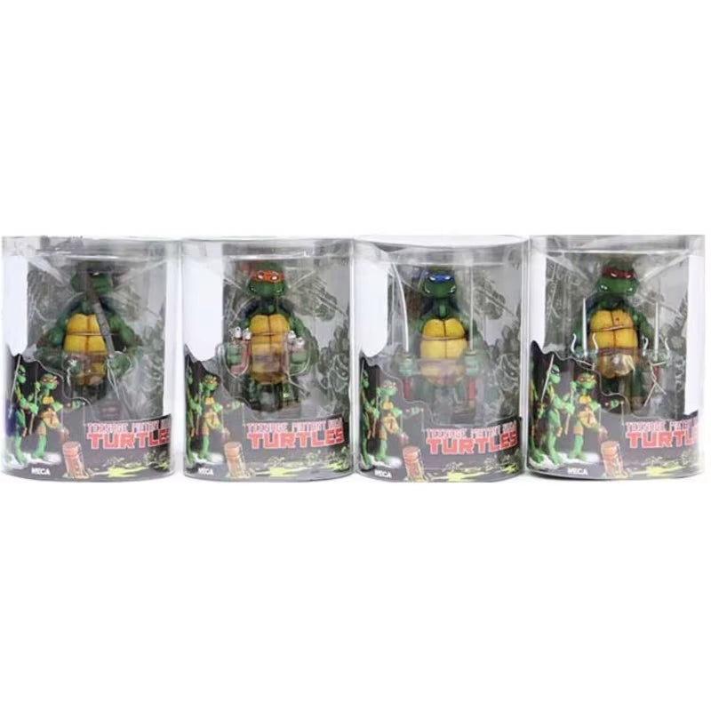 NECA Teenage Mutant Ninja Turtles Anime TMNT Action Figure Collection Doll Model Birthday Gift for Kids 4Pcs/Set