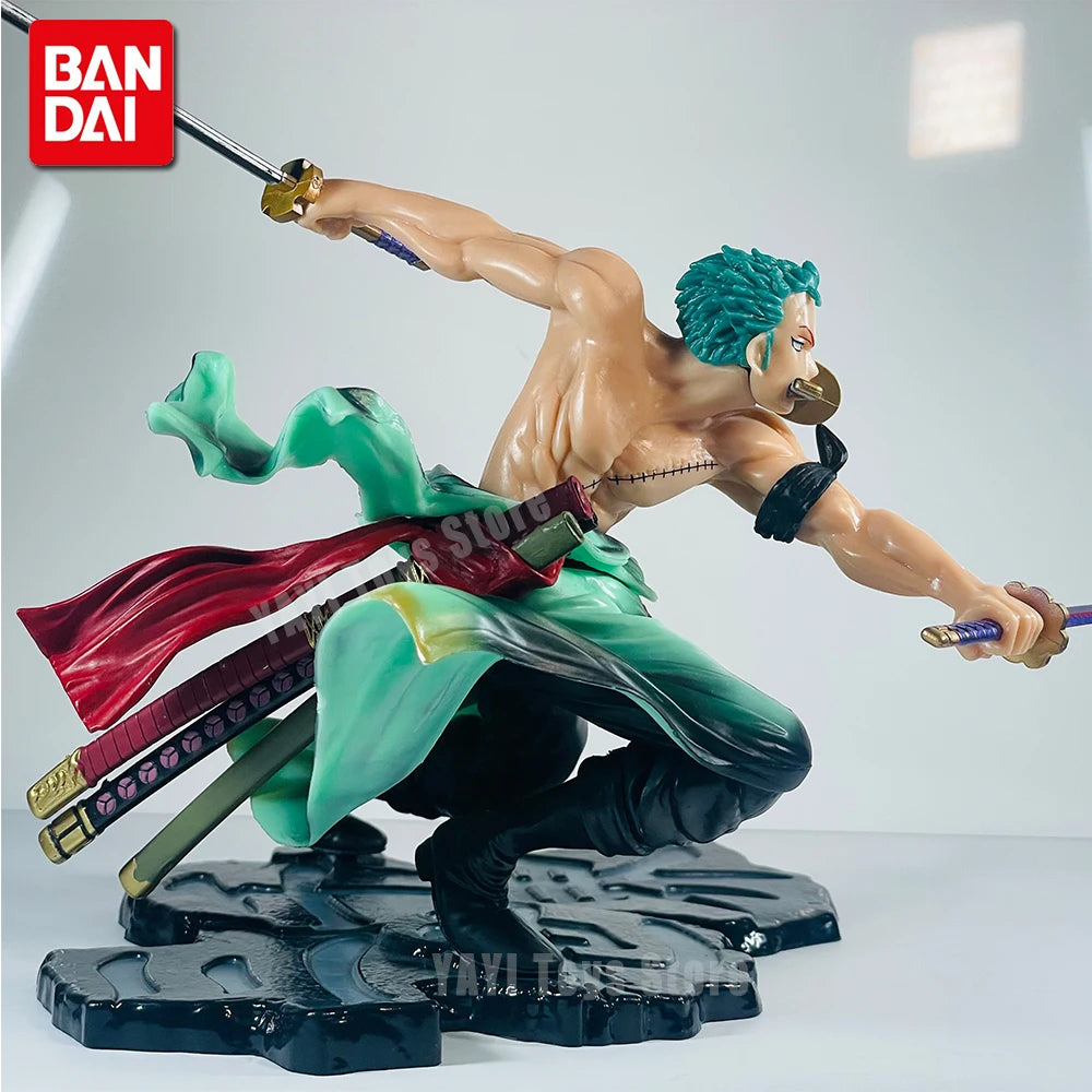 Roronoa Zoro 10cm Three-Blade Anime Figure - Premium Sa-Maximum Manga Statue for Collectors