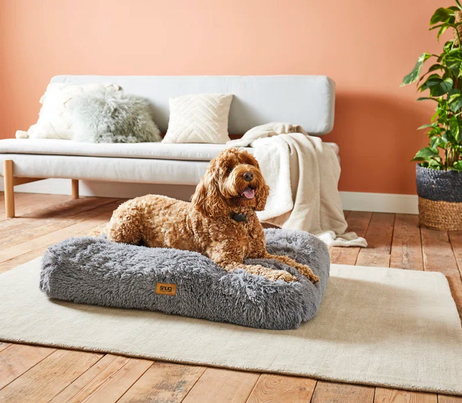 Furry Friends Super Fluffy Grey Pet Bed
