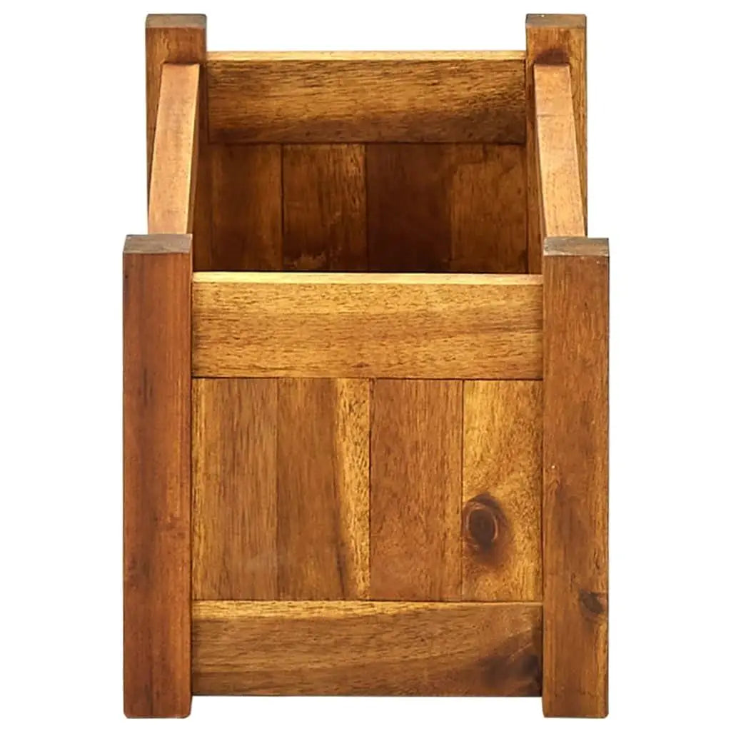 Acacia Wood Garden Raised Bed 50X25X25 Cm - Durable Planting Box for Vegetables & Herbs