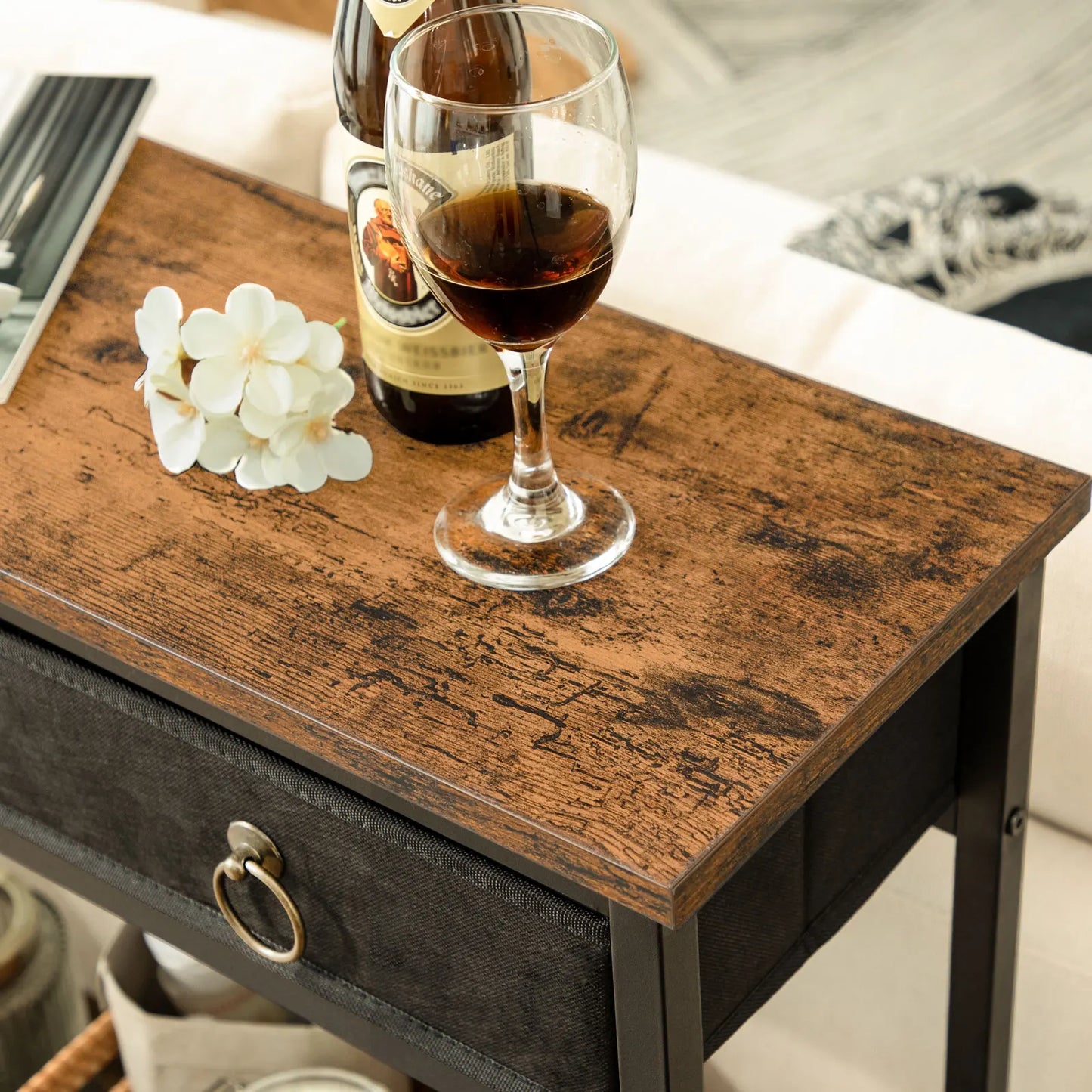 Stylish HOOBRO Narrow Console Table with 2 Drawers & Shelves - Perfect for Entryway, Living Room & Hallway