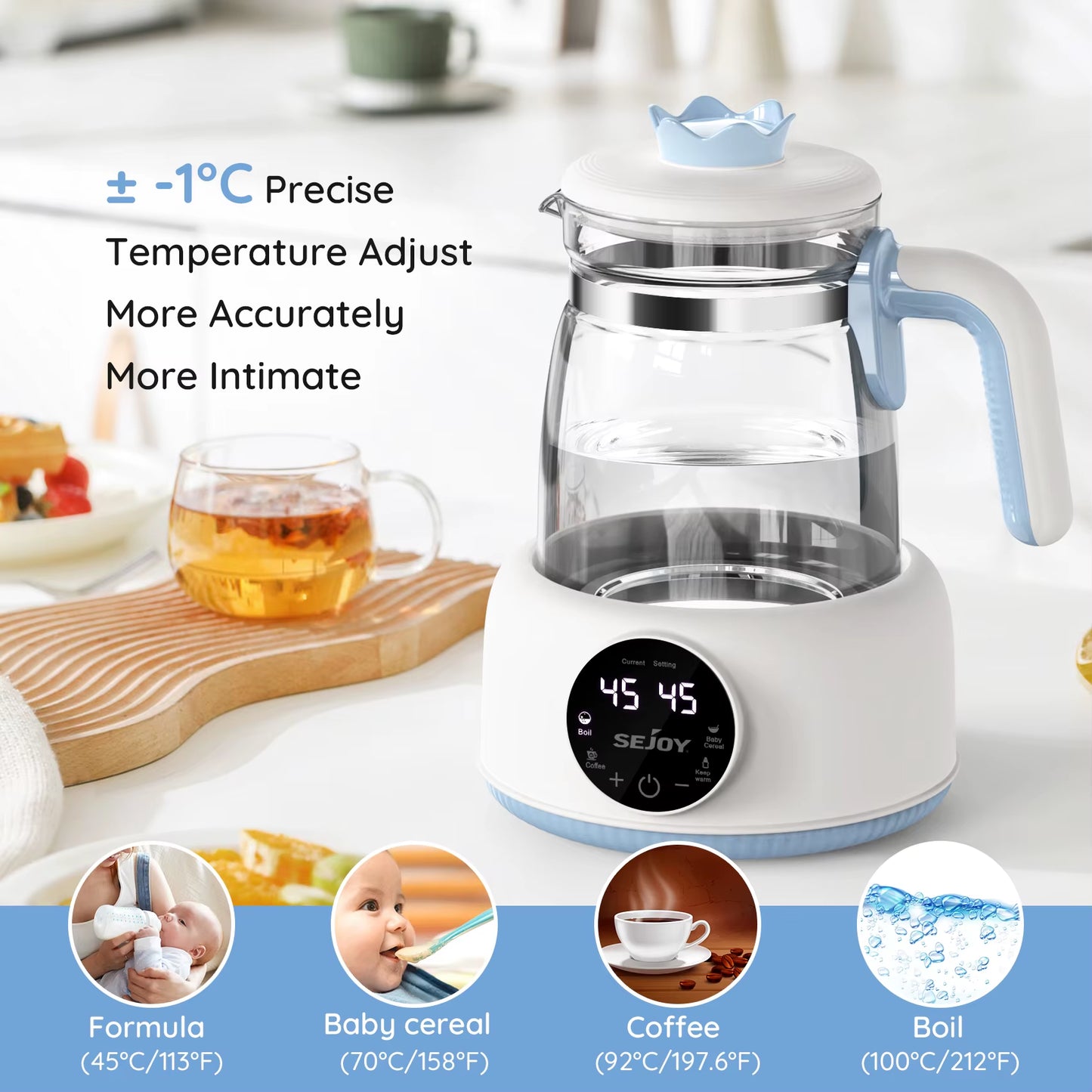 Infant Thermostatic Milk Regulator - 800W Electric Baby Formula Kettle & Automatic Warmer for Perfect Feeding Every Time