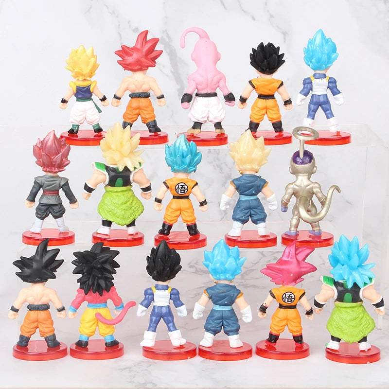 Ultimate Dragon Ball Z Action Figure Set - 16Pcs Super Saiyan Goku, Gohan, Vegeta, Broly, Piccolo & Majin Buu Collectible Toys