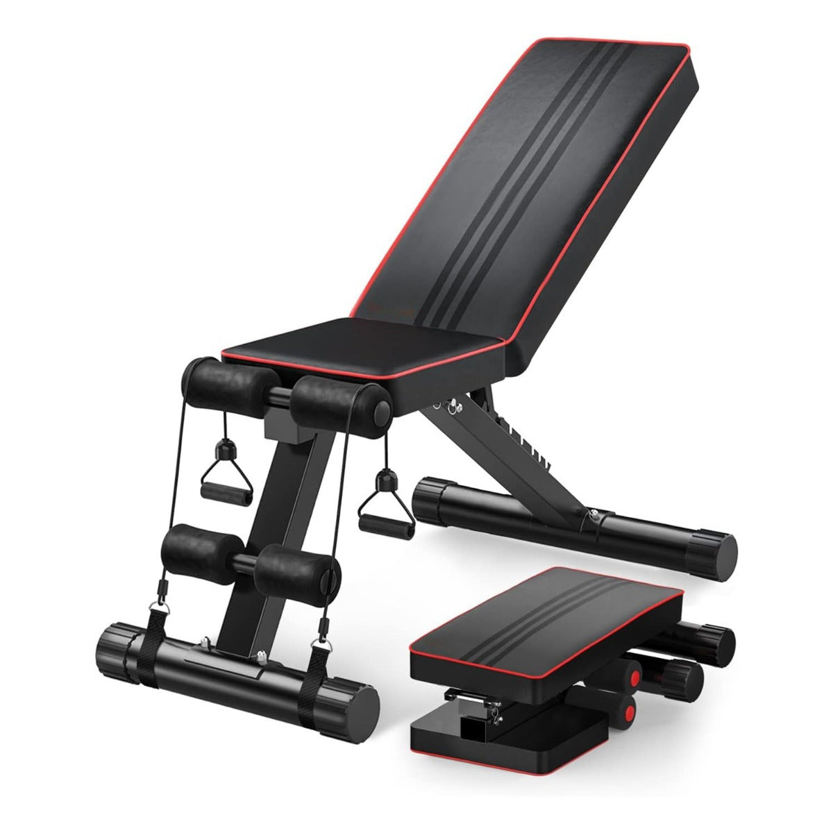 Adjustable Weight Bench - Utility Weight Benches for Full Body Workout, Foldable Flat/ Incline/ Decline FID Bench Press for Home Gym