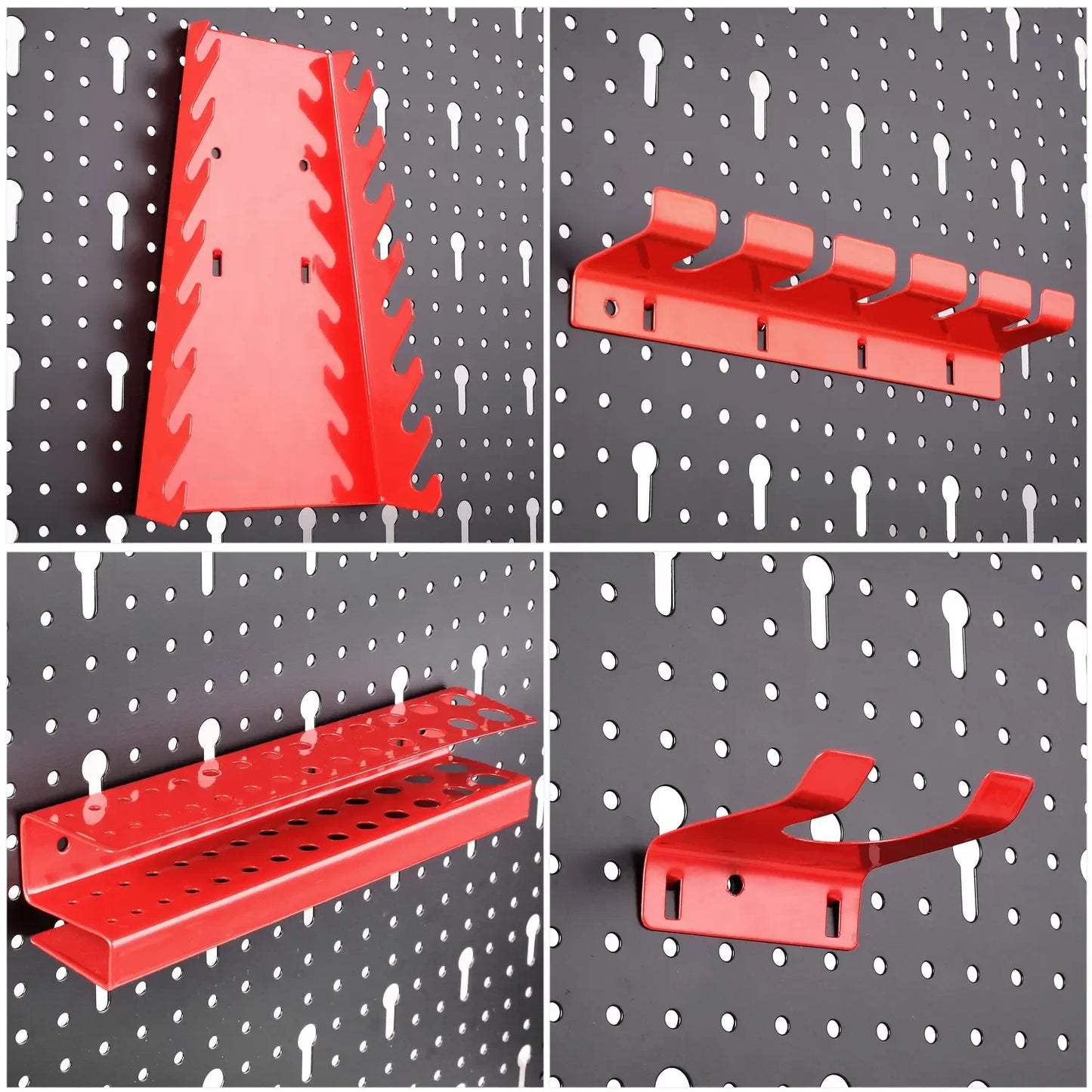 Transform Your Space with the Fixkit Perforated Metal Wall Tool Organizer – Complete Set with Hooks! 🛠️✨