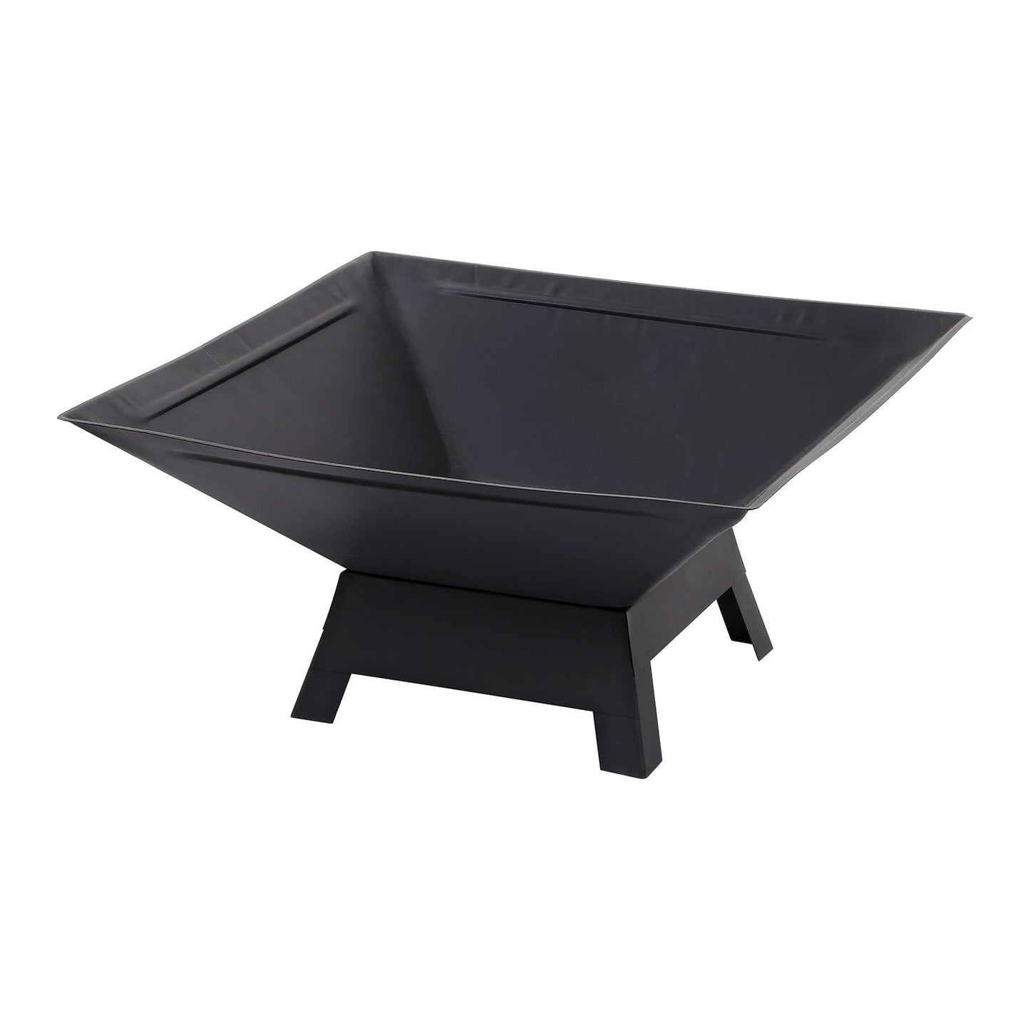 2in1 Square Fire Pit with BBQ Grill Heater Outdoor Black Perfect For Camping or Picnics