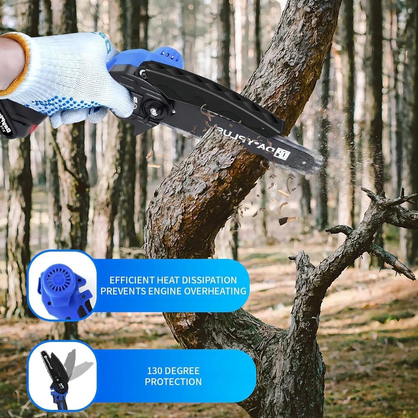 6-Inch Electric High-Power Chainsaw Sharpener for Wood Cutting and Tree Trimming