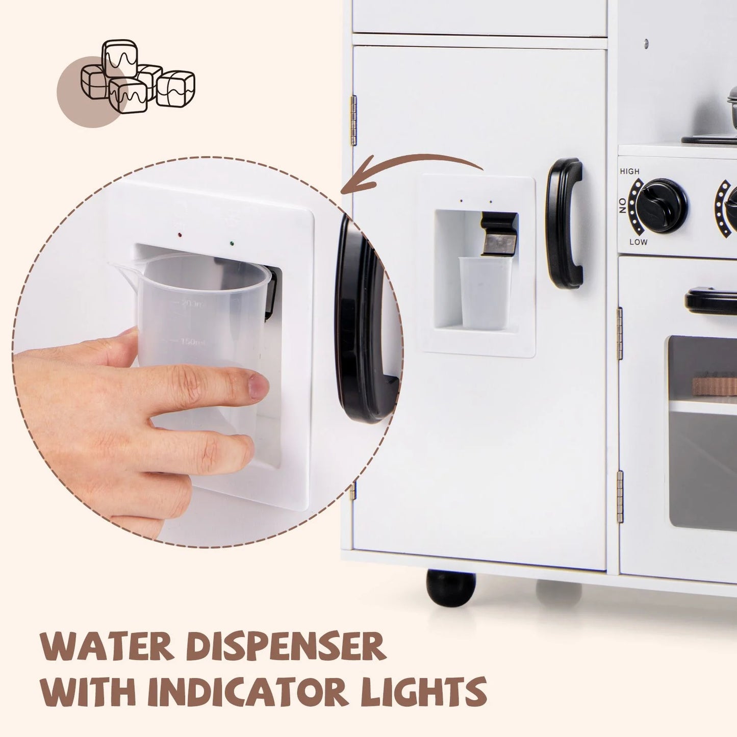 Play Kitchen Toy Set with Oven Real Sounds and Lights