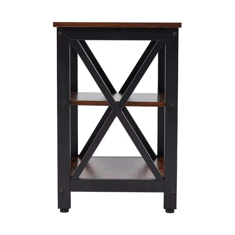 Brown Vintage Wooden Side Table End Table Wood Coffee Table Living Room Furniture