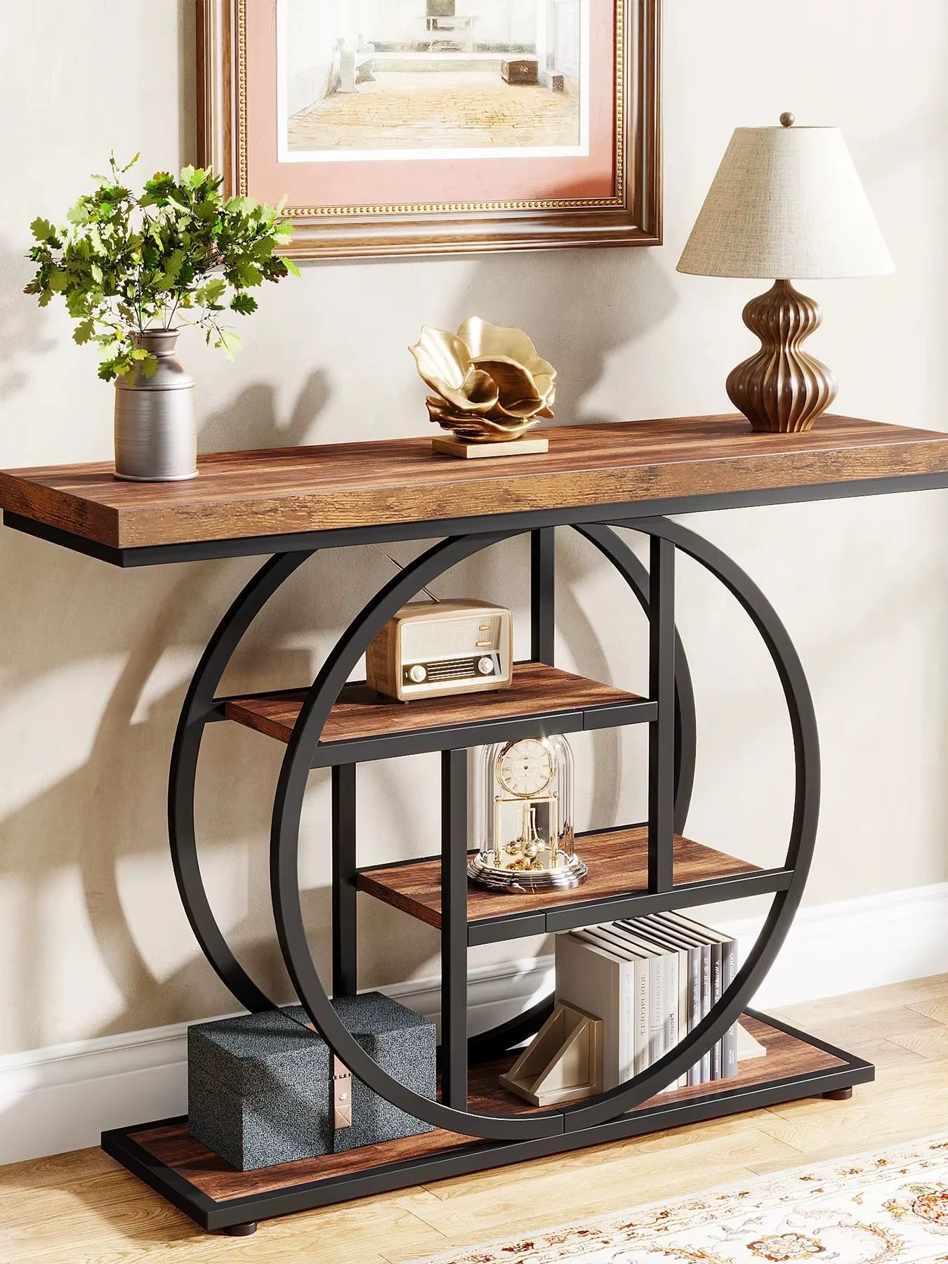 Console Table 4-Tier Entryway Table 42inch