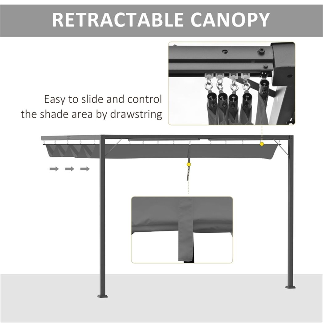 Versatile Pergola with Retractable Canopy - Expand Your Outdoor Oasis