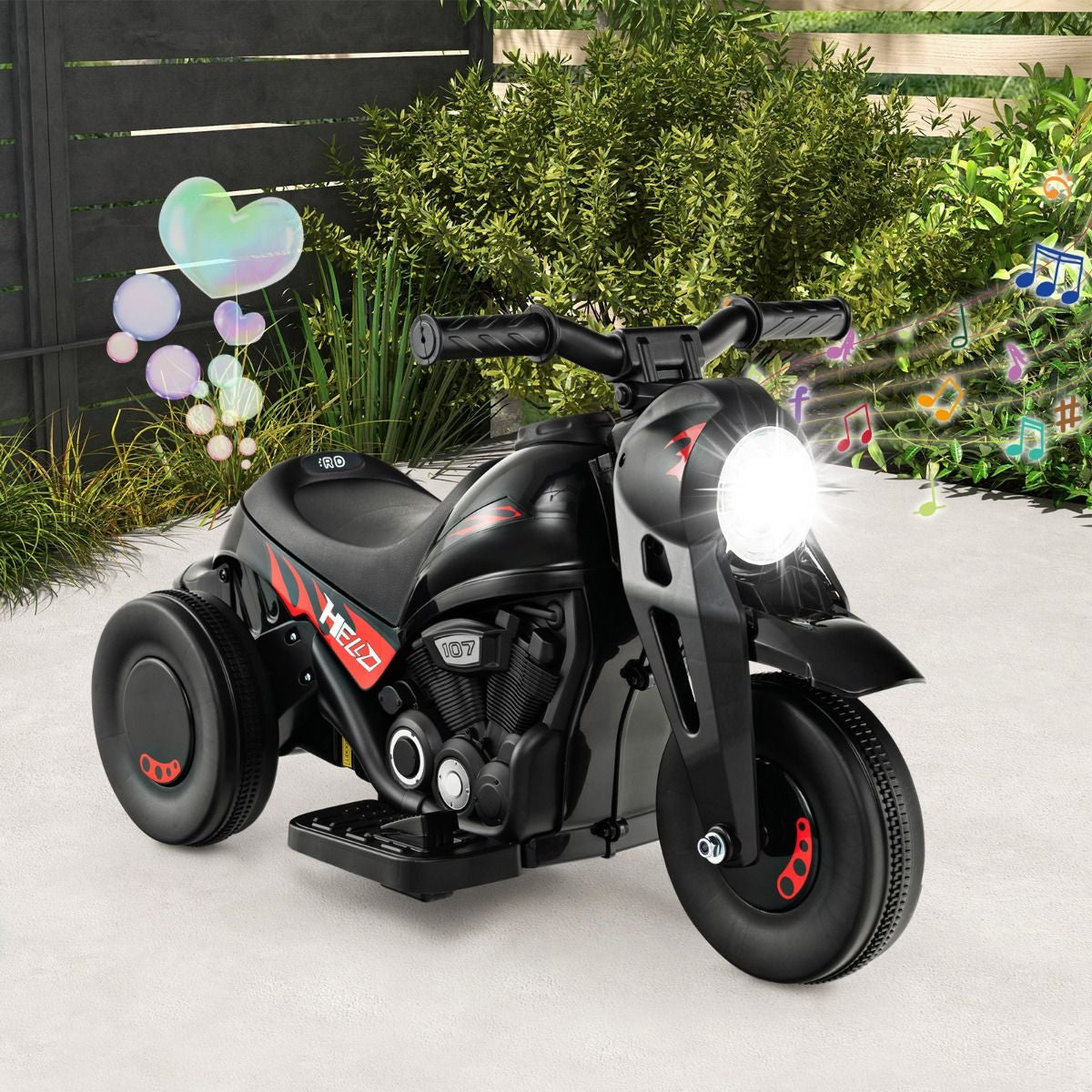 6V Electric Kid Ride on Motorcycle with Bubble Maker