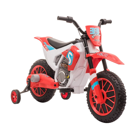 12V Kids Electric Motorbike Ride-On Motorcycle W/ Training Wheels
