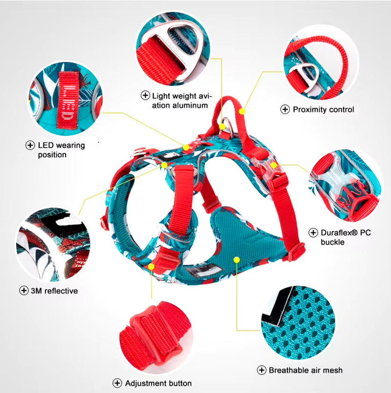 Ultimate Camouflage Reflective Dog Harness - Adjustable & Stylish TLH5653
