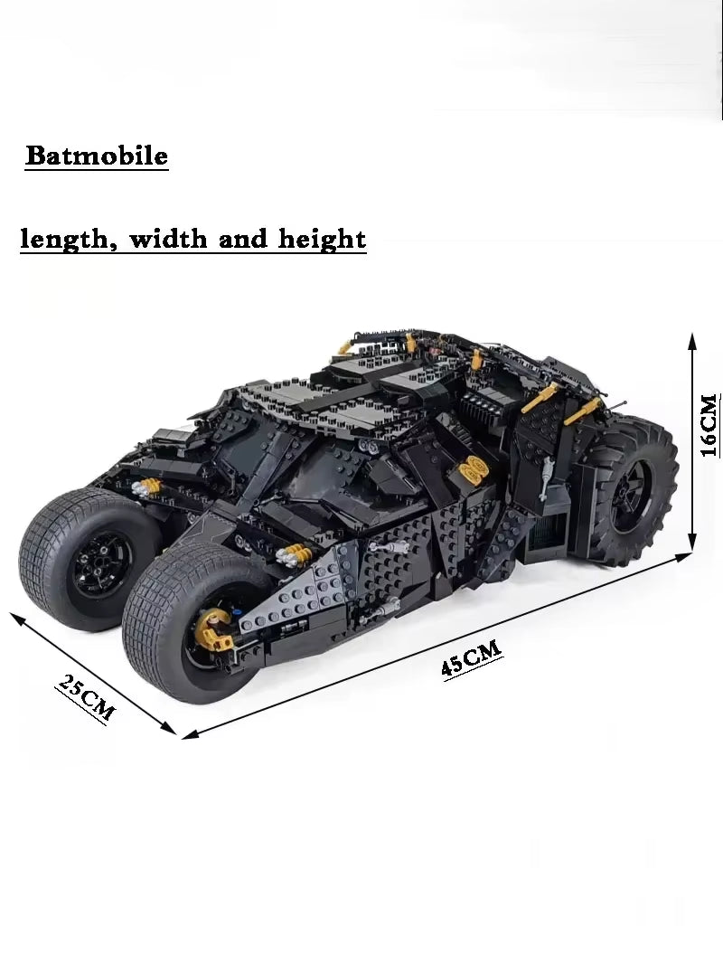 Technology 1:10 Dark Knight Chariot 76240 Batmobile Model Building Blocks 2049Pcs Mechanical Set Assembly Toy Boy Birthday Gift
