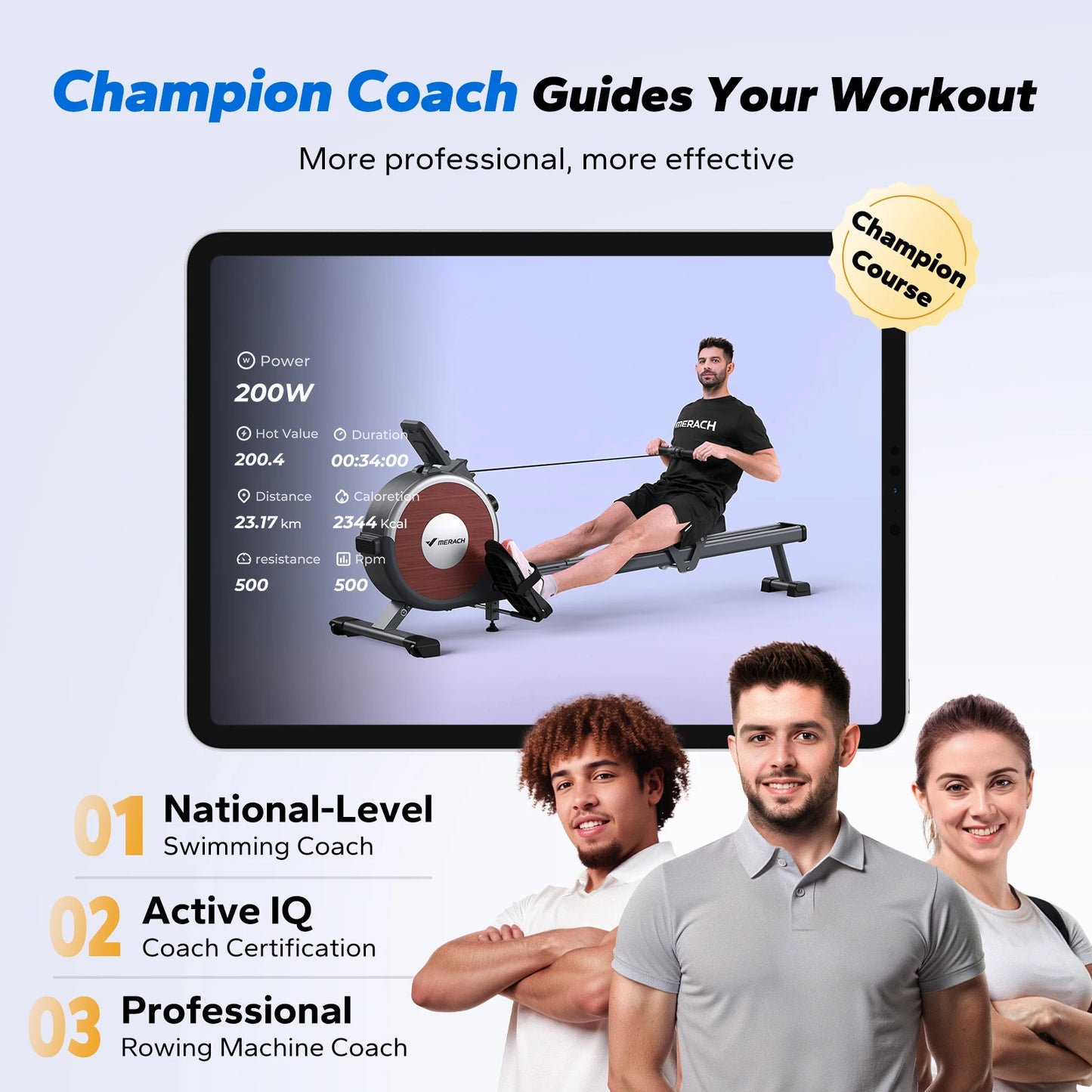 Q1S Rowing Machine Magnetic Rower Machine for Home 16 Levels Quiet Resistance Dual Slide Rail Max 350Lb Weight Capacity