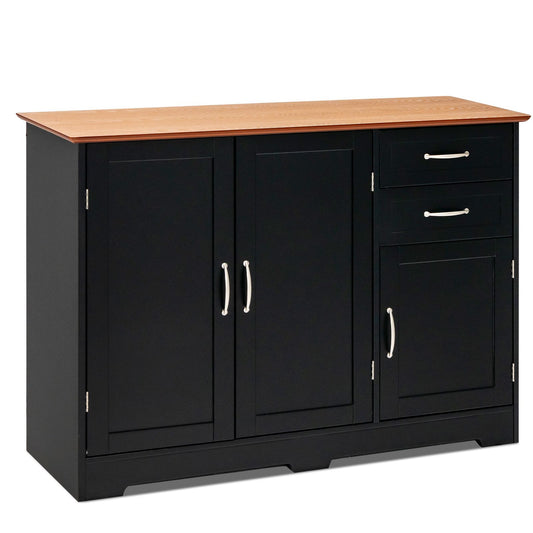 Modern Kitchen Storage Sideboard Cabinet with Adjustable Shelf and Drawers